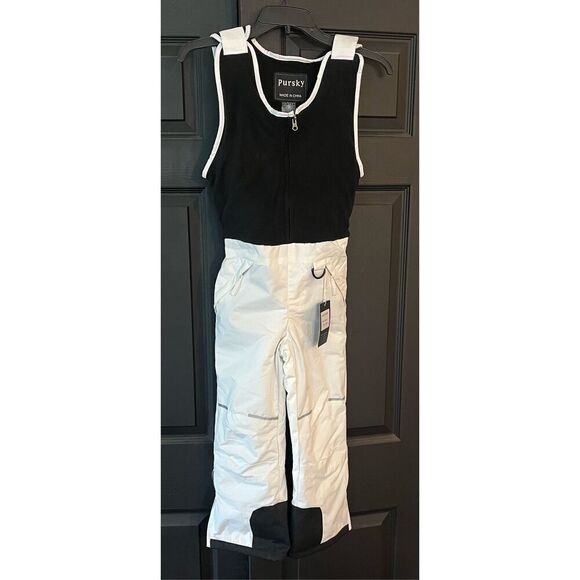 Pursky Kid's Snow Pants Girl's Winter Ski Bib - Picture 3 of 7